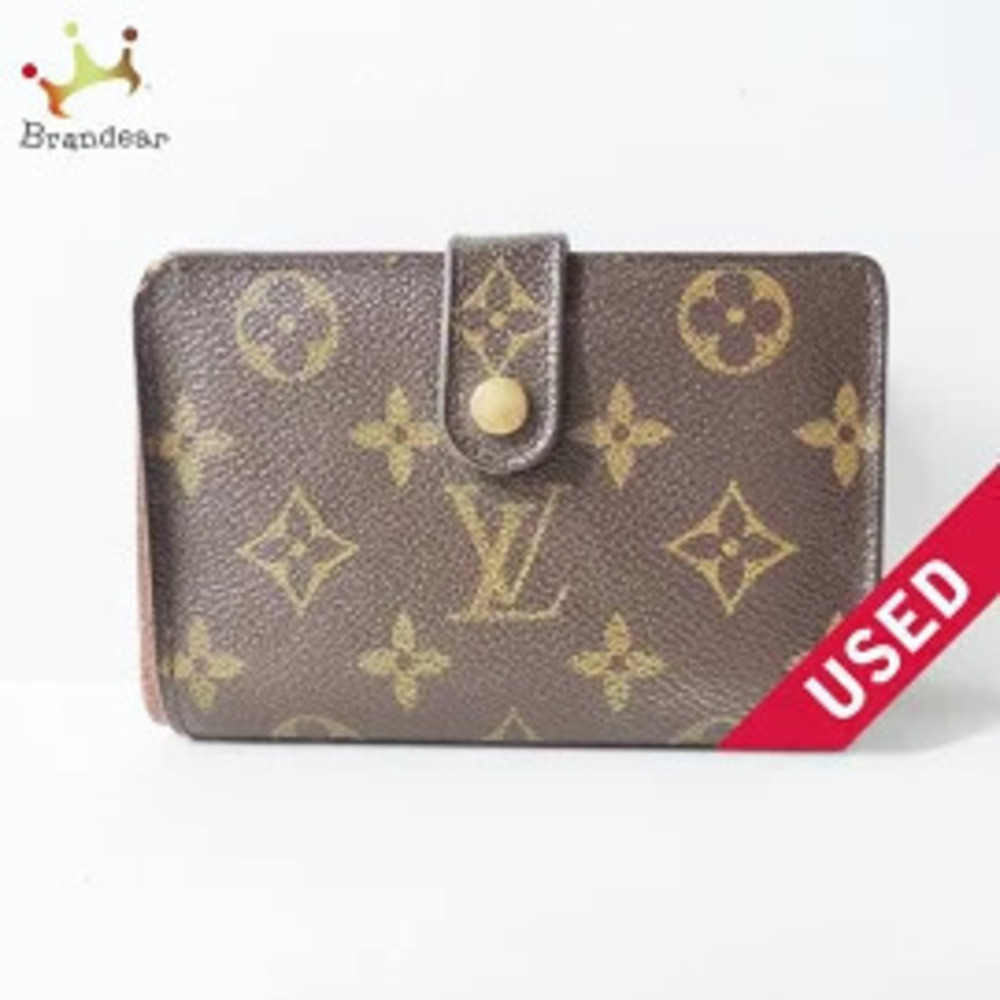 LOUIS VUITTON Portemonnaie Viennois Bi fold Wallet Monogram Canvas Leather